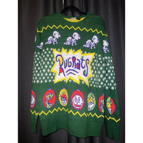Ugly Christmas Sweater Xmas Size Medium Rugrats Nickelodeon - Picture 1 of 3